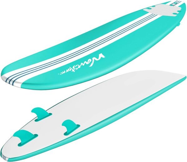 Wavestorm Surfboard front and back closeup