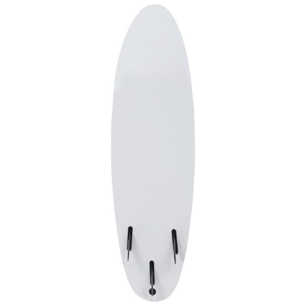 back view of a surfboard standing up