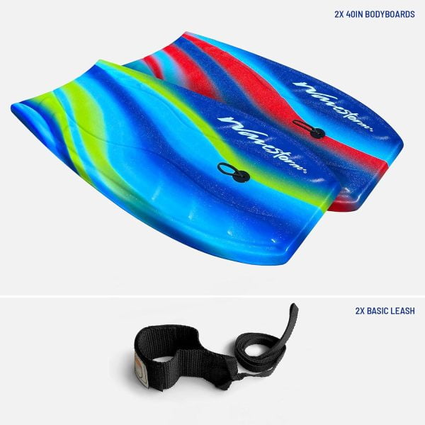 Items included with the bodyboards