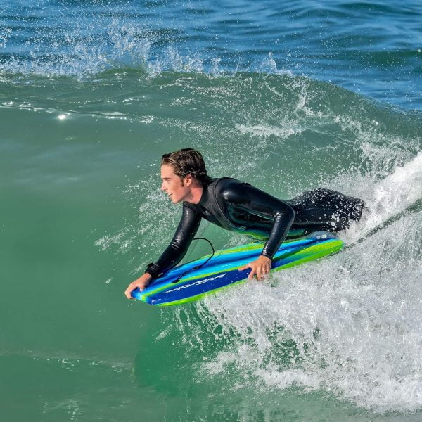 man surfing using a bodyboard
